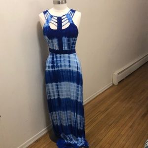 Bebe tie dye long maxi dress